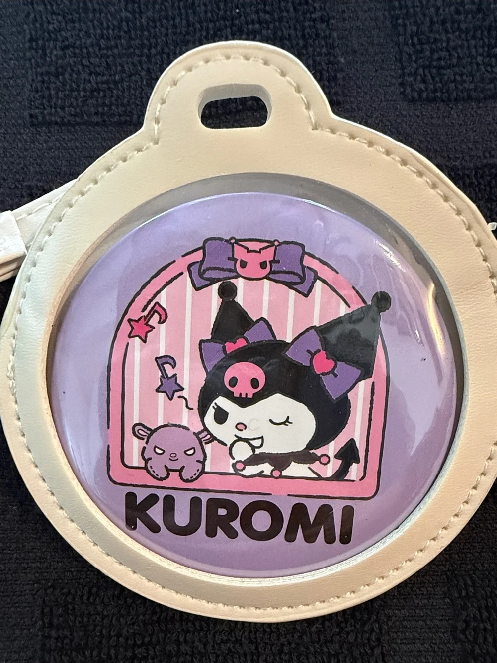 Sanrio Kuromi Cream and Lavender Card Holder